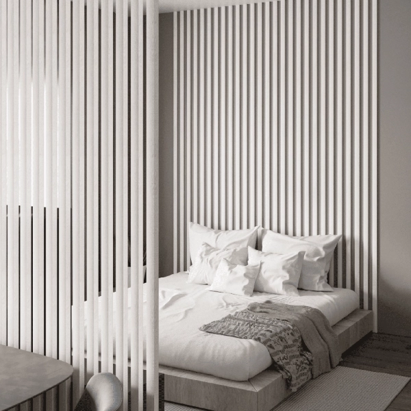 2К Интерьерная рейка МДФ Stella Бриона Light Ясень Айвори 16*40*2700 (уп.8шт.)