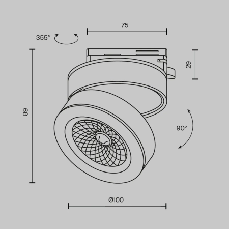 Трековый светильник Technical TR006-1-12W3K-W