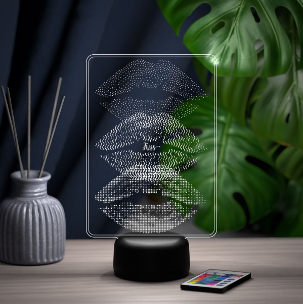 3D светильник  Светильник "Губы поцелуй (Kiss)"