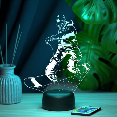 3D светильник  Светильник "Сноубордист"