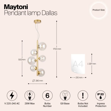 Подвесной светильник Maytoni MOD545PL-06G