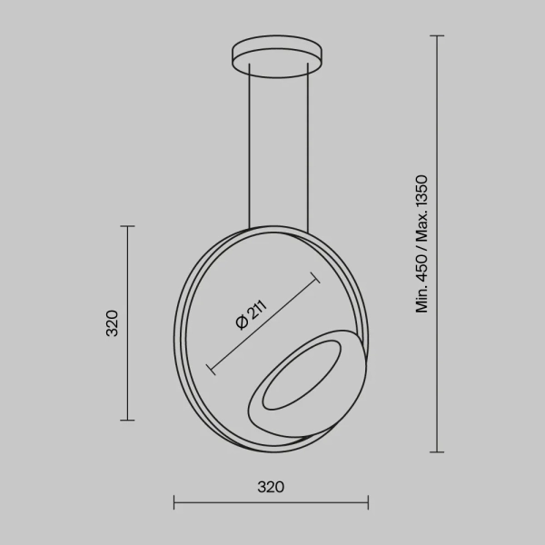 Подвесной светильник Maytoni MOD327PL-L5BS3K