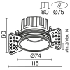 Встраиваемый светильник Technical DL058-12W3K-TRS-W