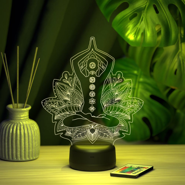 3D светильник  Светильник "Поза лотоса"