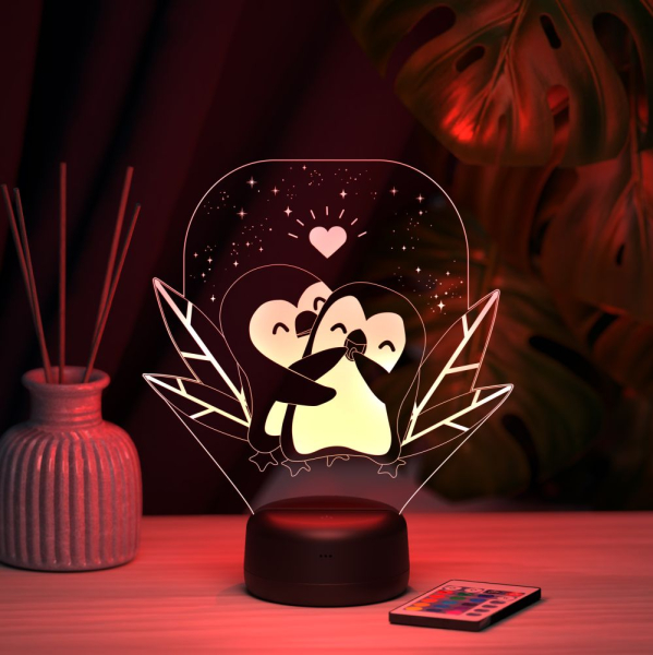 3D светильник  Светильник "Пингвинчики"