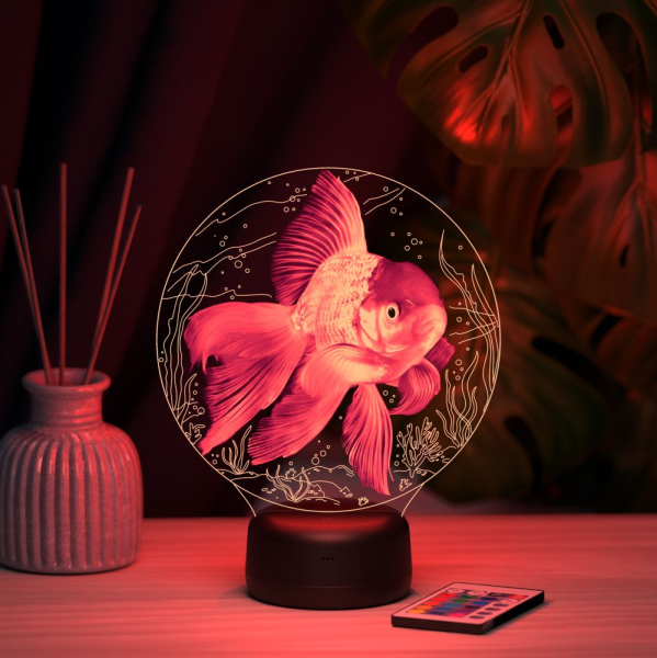 3D светильник  Светильник "Золотая рыбка"