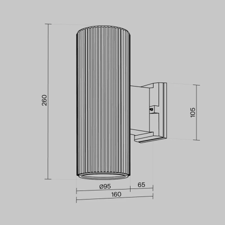 Уличный настенный светильник Outdoor O419WL-02W