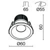 Встраиваемый светильник Technical DL034-01-06W3K-W