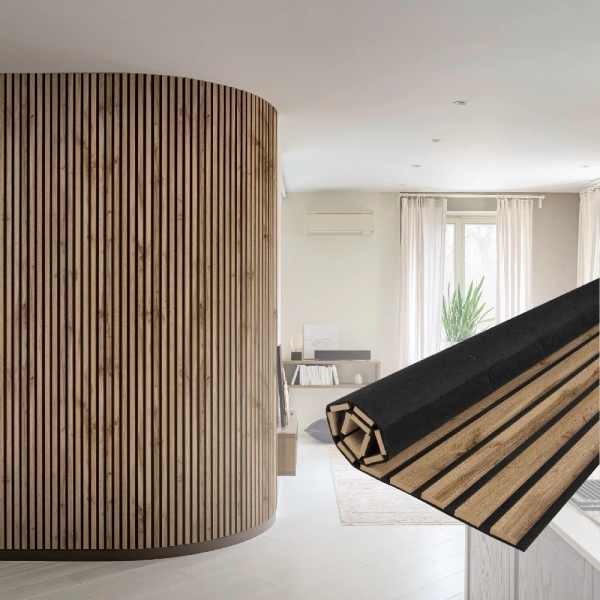 2К Панель Стеновая Акустическая Stella Comfort Light Пекан 2780х600х9 (уп.1шт.)