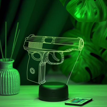 3D светильник  Светильник "Пистолет"