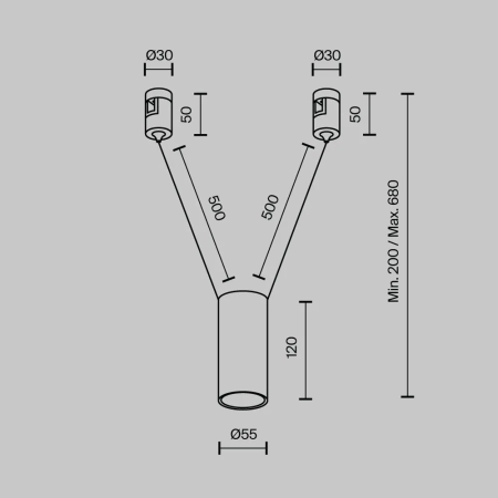 Трековый светильник Technical TR157-1-12W4K-PT