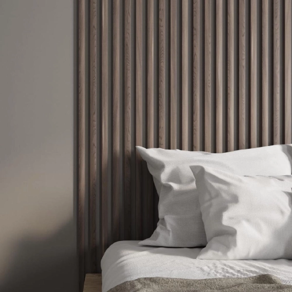 2К Интерьерная рейка МДФ Stella Милана Light Орех Бразильский 20*30*2700 (уп.8шт.)