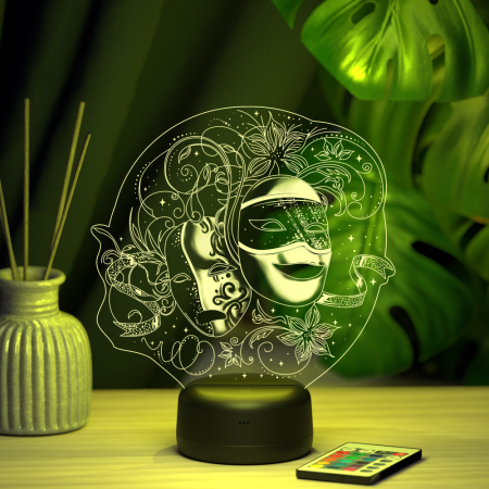 3D светильник  Светильник "Театральные маски"