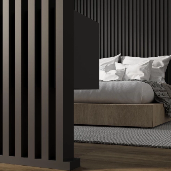 2К Интерьерная рейка МДФ Stella Ривьера Standard Black Edition 40*30*2700 (уп.4 шт.)