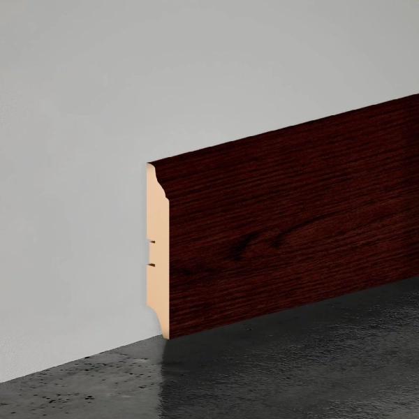 2К Напольный плинтус МДФ STELLA 100B 2000x100x16 Венге (12шт в упак)