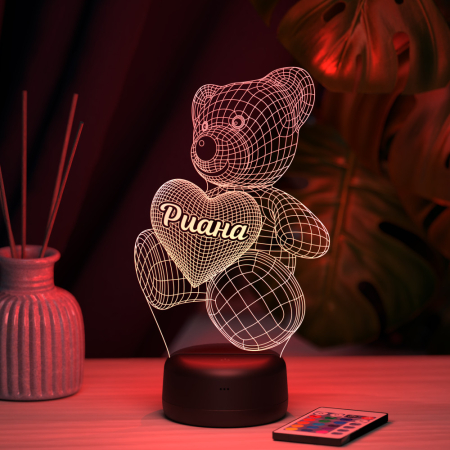 3D светильник  Светильник "Мишка с именем Риана"