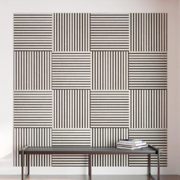 2К Панель Стеновая Акустическая Stella Comfort Standart Лиственница Лагерта 600х600х9 (уп.1шт.)