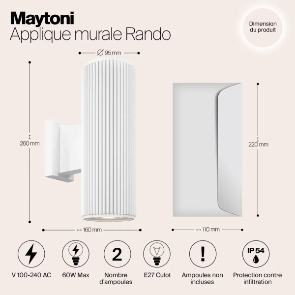 Настенный светильник (бра) Outdoor O419WL-02W