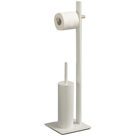 Стенд для туалетной бумаги с ершиком jarrod, 73 см, белый