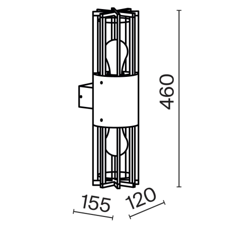 Настенный светильник (бра) Outdoor O453WL-02GF