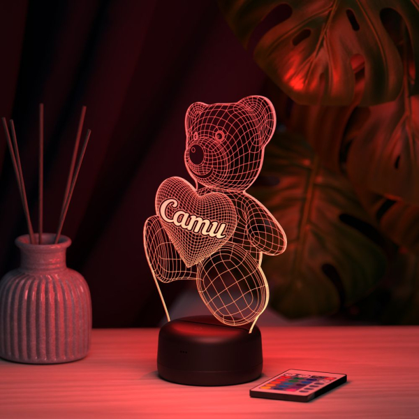 3D светильник  Светильник "Мишка с именем Сати"