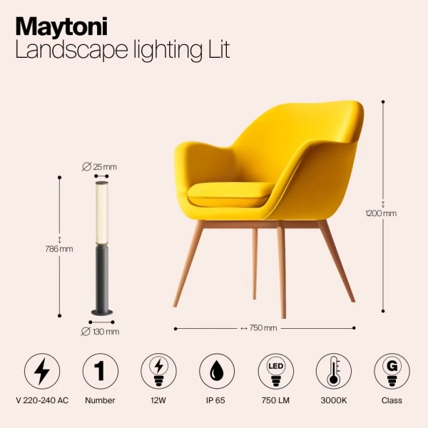 Ландшафтный светильник Outdoor O593FL-L12GF3K