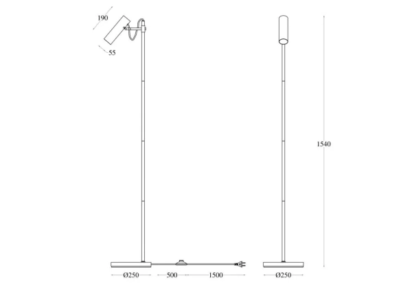 Напольный светильник (торшер) Maytoni MOD129FL-01W
