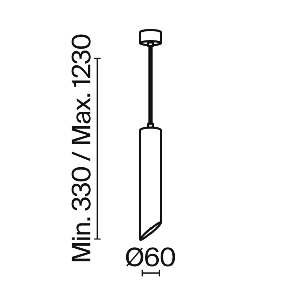 Подвесной светильник Maytoni P044PL-01-30GU10-B