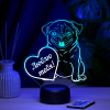 3D светильник  Светильник "Мопсик"