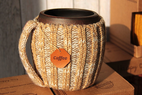 Вязаная кружка "Латте"