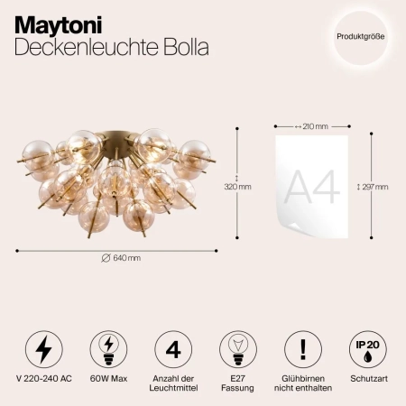 Потолочный светильник Maytoni MOD133CL-04BS