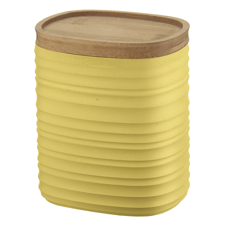 Емкость для хранения с бамбуковой крышкой tierra 1 л желтая