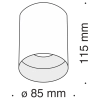 Потолочный светильник Technical C014CL-01W