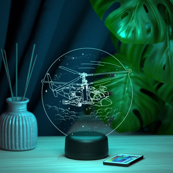 3D светильник  Светильник "Вертолет K-52"