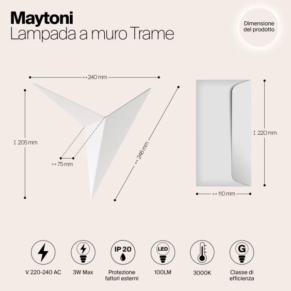 Настенный светильник (бра) Technical C808WL-L3W