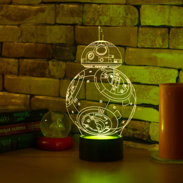 3D светильник  Робот BB-8