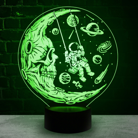 3D светильник  Космонавт на качелях