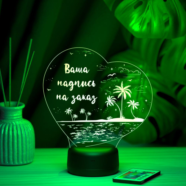 3D светильник  Светильник "Море и пальмы"