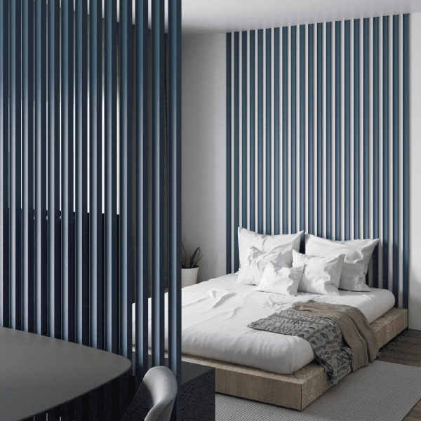 2К Интерьерная Рейка МДФ Stella Планкен Рекесс De Luxe Ocean 19*50*2700 (уп.4 шт.)