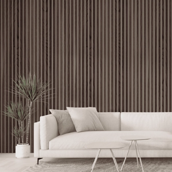 Рейка Интерьерная МДФ Stella Модель 12 Light Орех Бразильский 2800х27х12 (упак.15шт.)