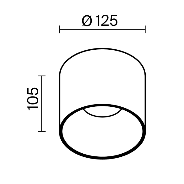 Потолочный светильник Technical C064CL-01-25W3K-RD-B