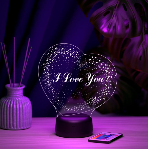 3D светильник  Светильник "Космос в моём сердце"