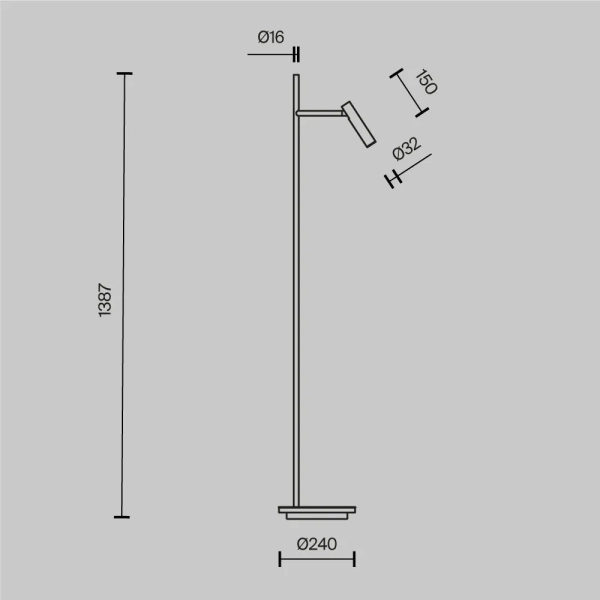 Напольный светильник (торшер) Maytoni Z010FL-L8W3K