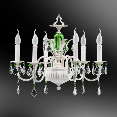 Люстра 6-ти рожковая с хрусталем 6542/6С БЕЛЛА