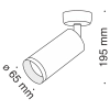 Потолочный светильник Technical C017CW-01CH