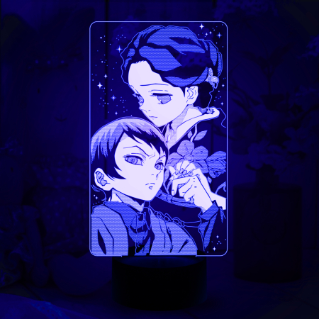 3D светильник  Тамаё и Юширо (Клинок рассекающий демонов)