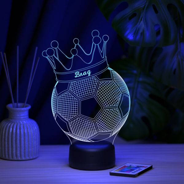 3D светильник  Светильник "Мяч с короной с именем Влад"