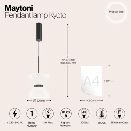 Подвесной светильник Maytoni MOD178PL-L11B3K