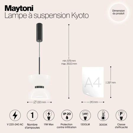 Подвесной светильник Maytoni MOD178PL-L11B3K