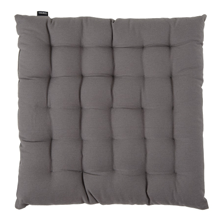 Подушка на стул из хлопка серого цвета из коллекции prairie, 40х40 см